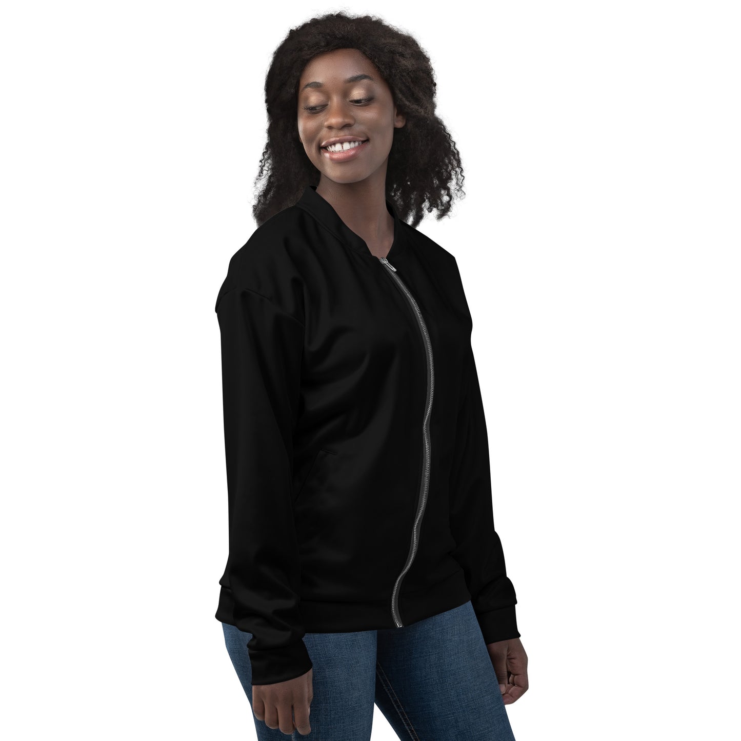 Unisex Bomber Jacket - Black